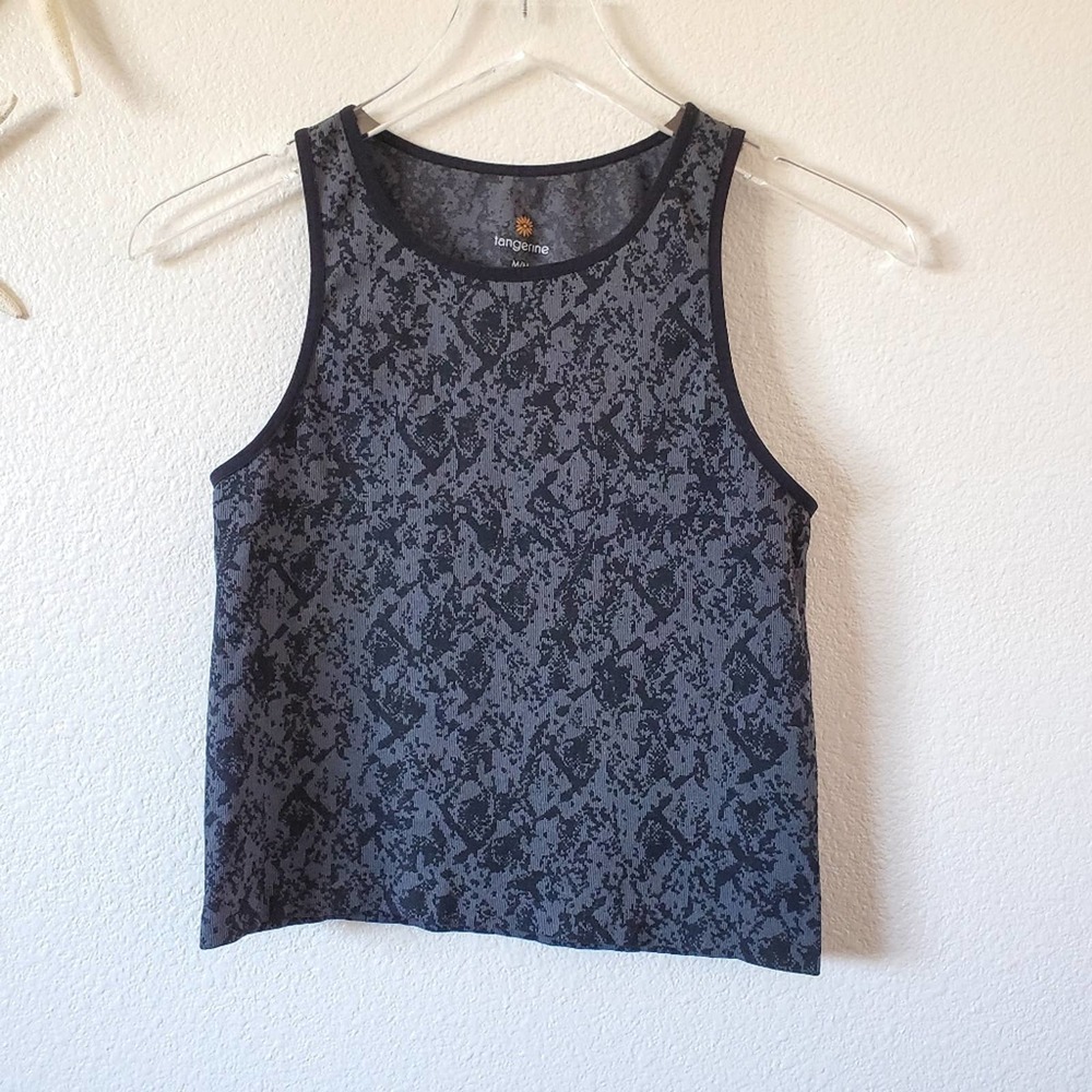 Tangerine Active Workout Casual Crop Top Size Medium Black Women